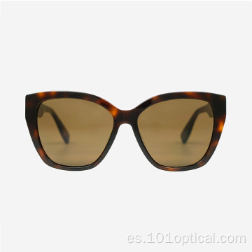 Gafas de sol de acetato con montura completa Cat Eye para mujer